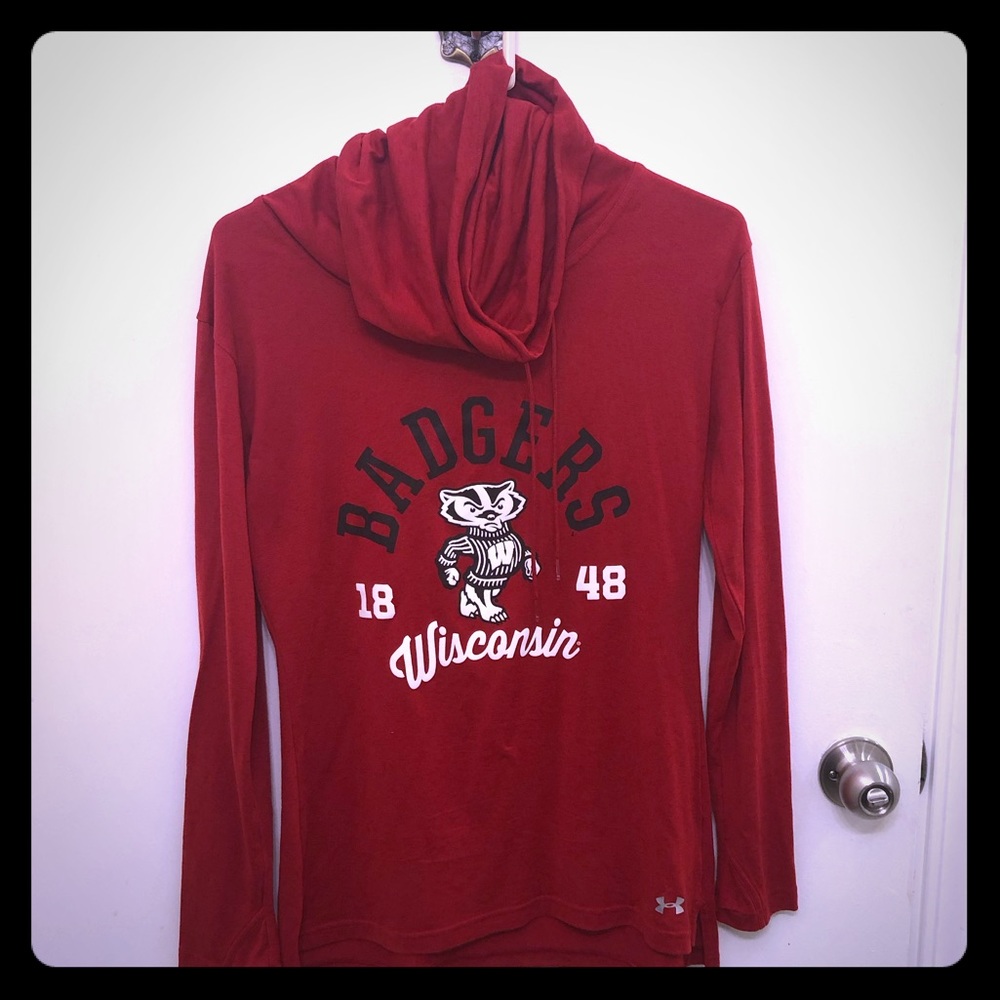 Wisconsin Badgers Cowl-neck Cotton Shirt